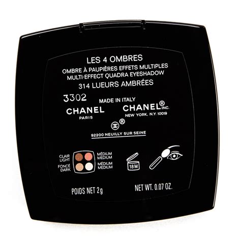 reviews of 314 LUEURS AMBREES, a CHANEL LES 4 OMBRES 